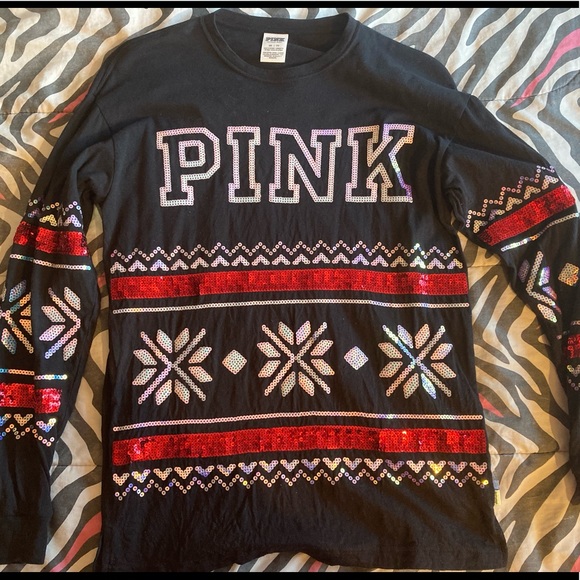 Vs pink ugly sweater with sequins Christmas - Picture 1 of 2
